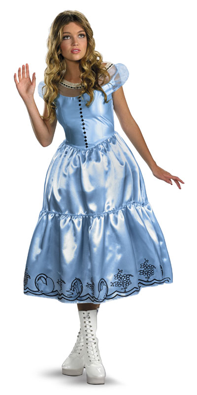 Alice in Wonderland Alice Adult Blue Dress Costume **IN STOCK**