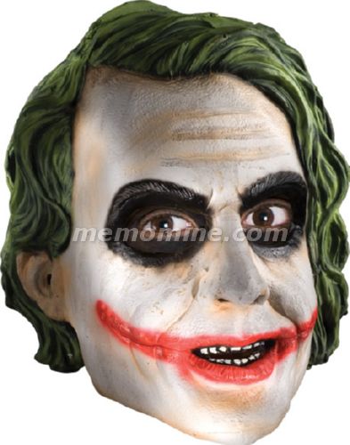 Dark Knight Joker Adult 3/4 Mask Heath Ledger