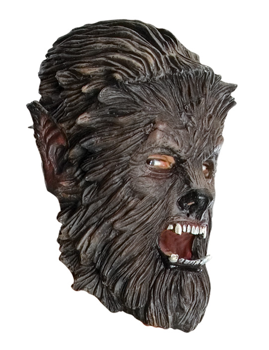 Wolfman Adult 3/4 Vinyl Mask - Click Image to Close