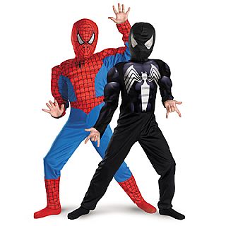 Spider-Man Child Classic Muscle Reversible Red To Black Costume