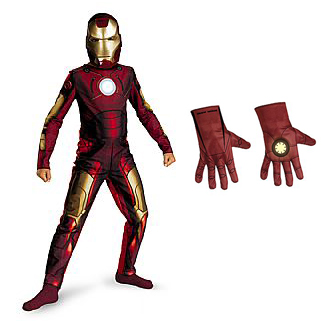 Iron Man Movie Classic Child Costume + Gloves