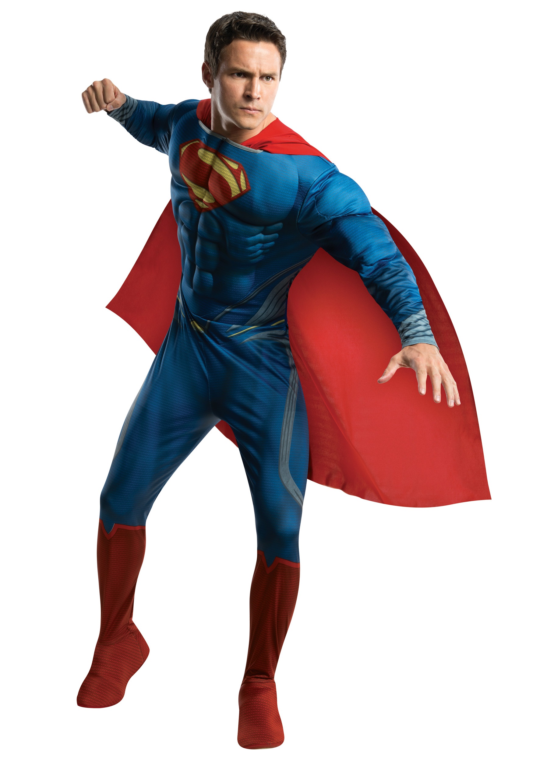 Superman Man of Steel Adult DELUXE Costume - Click Image to Close