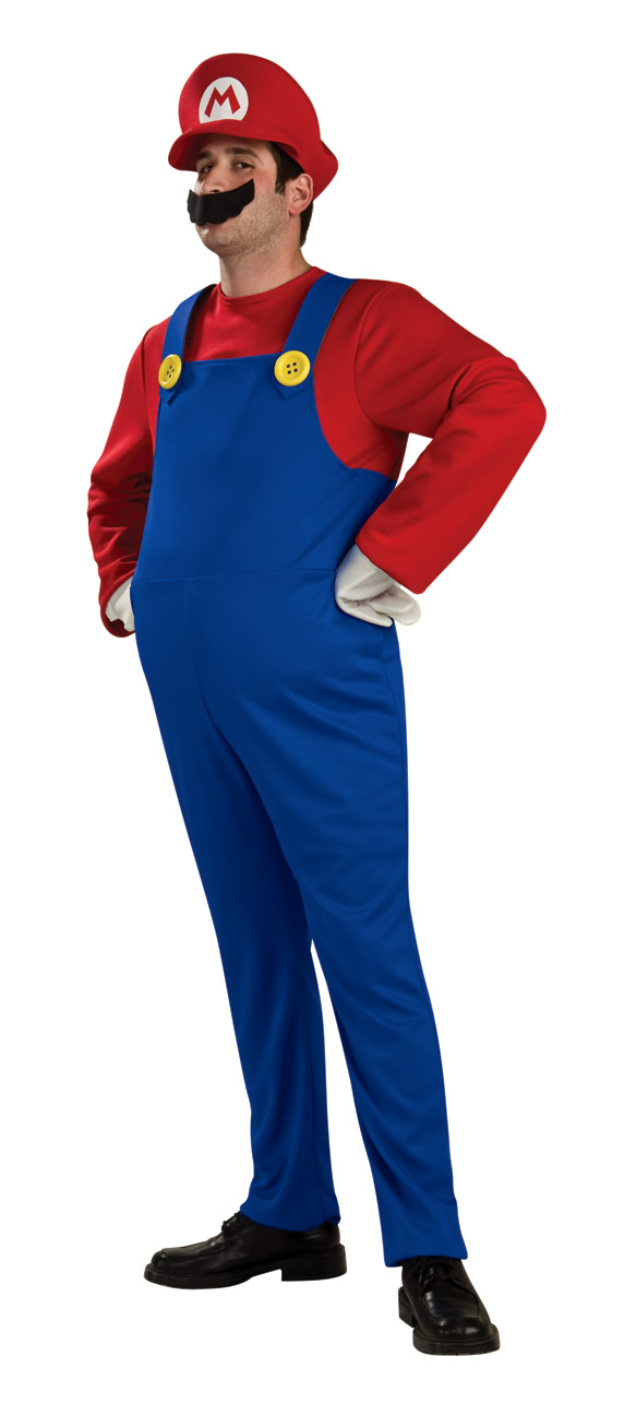 Super Mario Mario Deluxe Adult Costume S, M, L - Click Image to Close