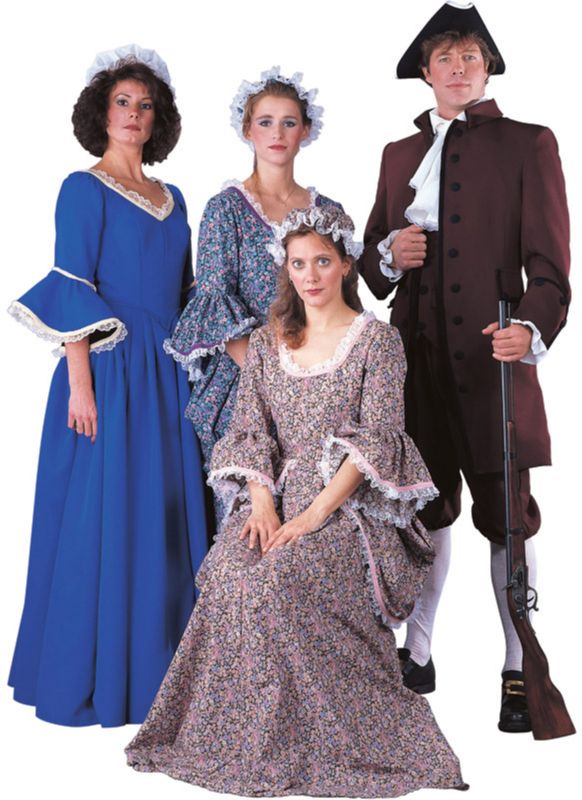 Colonial Lady With Paniers Color: BN,BU,PK S, M, L