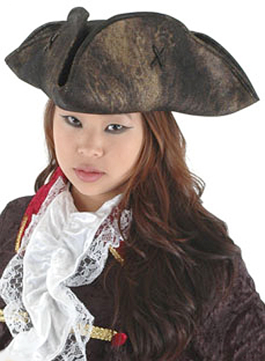 Pirates of the Caribbean DELUXE Scallywag Black HAT