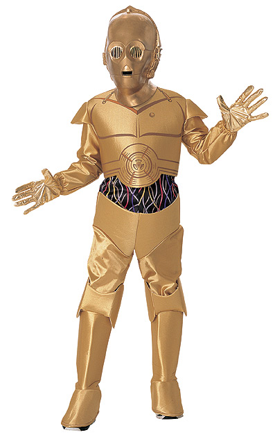 C-3PO Child Deluxe Costume Star Wars Size S, M, L - Click Image to Close