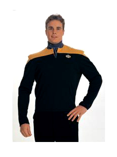Star Trek Chief O'Brian Gold Large Adult - Click Image to Close