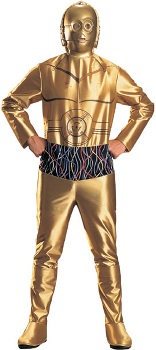 C-3PO Adult Costume Star Wars Size S,M,L - Click Image to Close