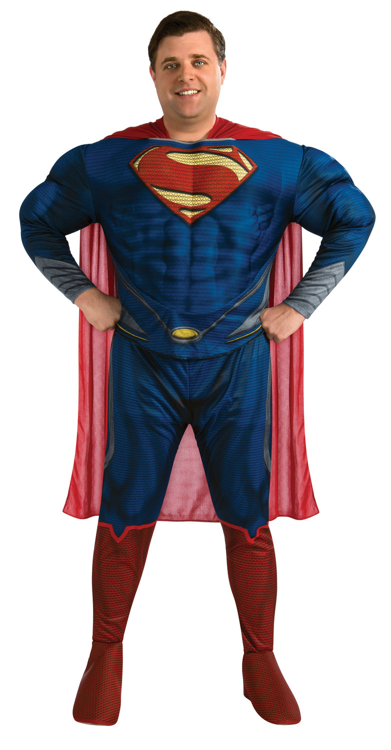 Superman Man of Steel DELUXE Adult Costume Plus Size - Click Image to Close