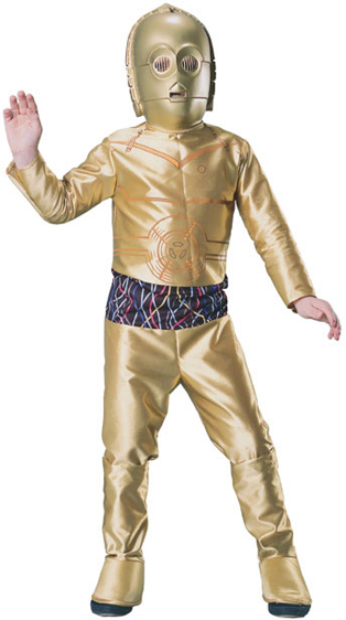 C-3PO Child Deluxe Costume Star Wars Size S, M, L - Click Image to Close