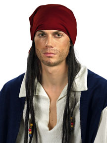 Pirates of the Caribbean Disney Adult Bandana w/ Hair