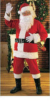 Santa Extra Large Flannel Suit - Click Image to Close