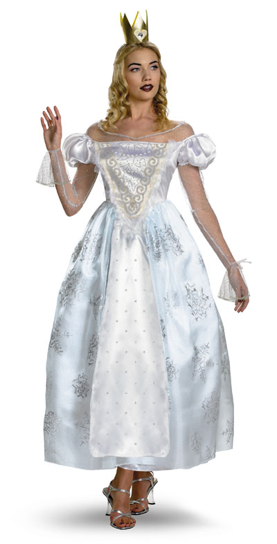 Alice in Wonderland White Queen Deluxe Adl Costume IN STOCK - Click Image to Close