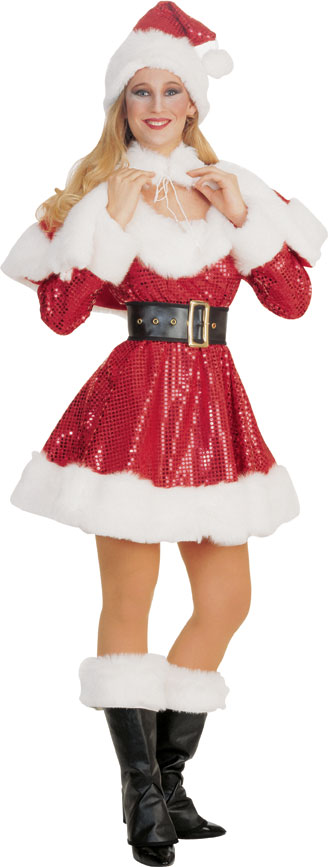 Ms. Santa Red Sequin Suit - Click Image to Close