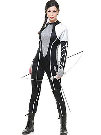 Hunger Games 2 Catching Fire Sexy Hunter Jumpsuit Costume - Click Image to Close
