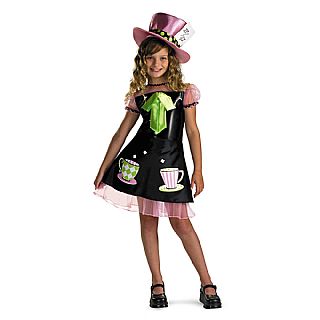 Alice in Wonderland Mad Hatter Girls Costume - Click Image to Close
