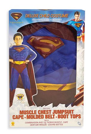 Superman™ Deluxe Actionwear Boxed Set S, M, L - Click Image to Close