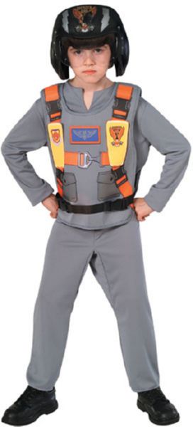Child Stealth Firefighter Pilot Costume S M L