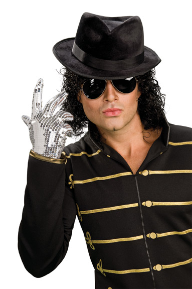 Michael Jackson Adult BLACK FEDORA HAT In Stock! - Click Image to Close