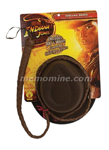 Indiana Jones Adult Hat & Whip STD