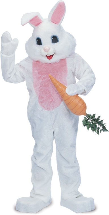 White Premium Bunny Mascot - Click Image to Close
