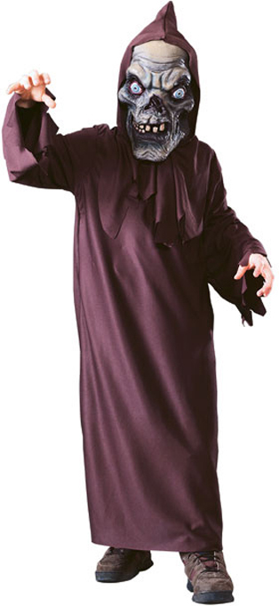 Cryptkeeper™ Deluxe Fabric Mask with hooded robe One size - Click Image to Close