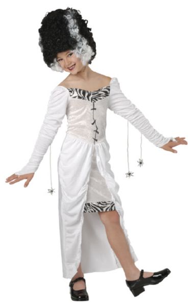 Bride of Frankenstein™ Deluxe Child Costume S, M, L - Click Image to Close