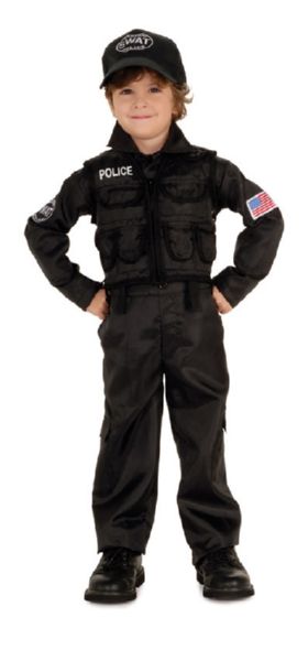 Child SWAT Police Costume S M L