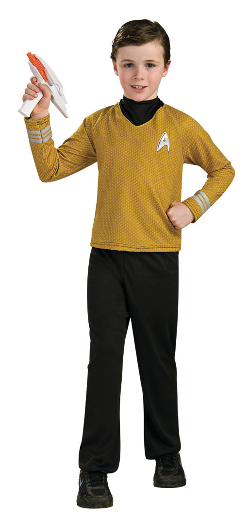STAR TREK MOVIE CHILD Gold Deluxe Shirt S, M, L - Click Image to Close
