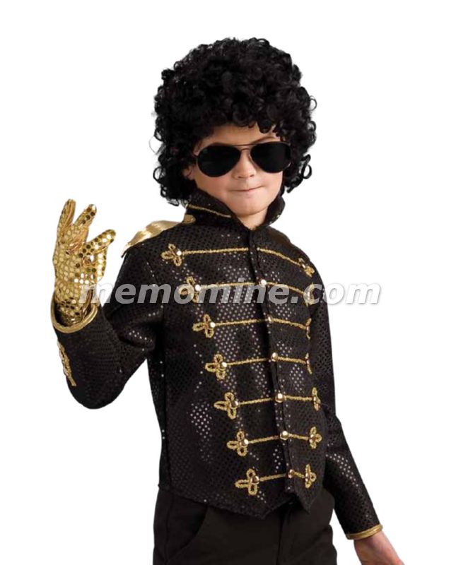 Michael Jackson Child BLACK MILITARY DELUXE JACKET - Click Image to Close