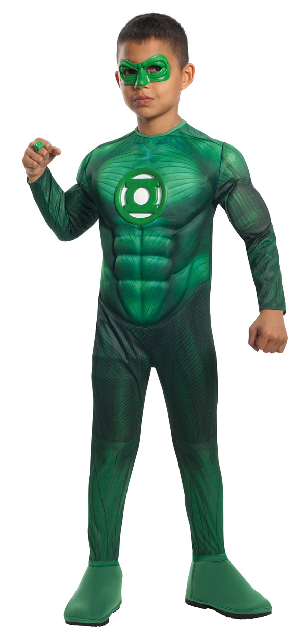 Green Lantern Child Dlx Hal Jordan Muscle Chest Costume - Click Image to Close