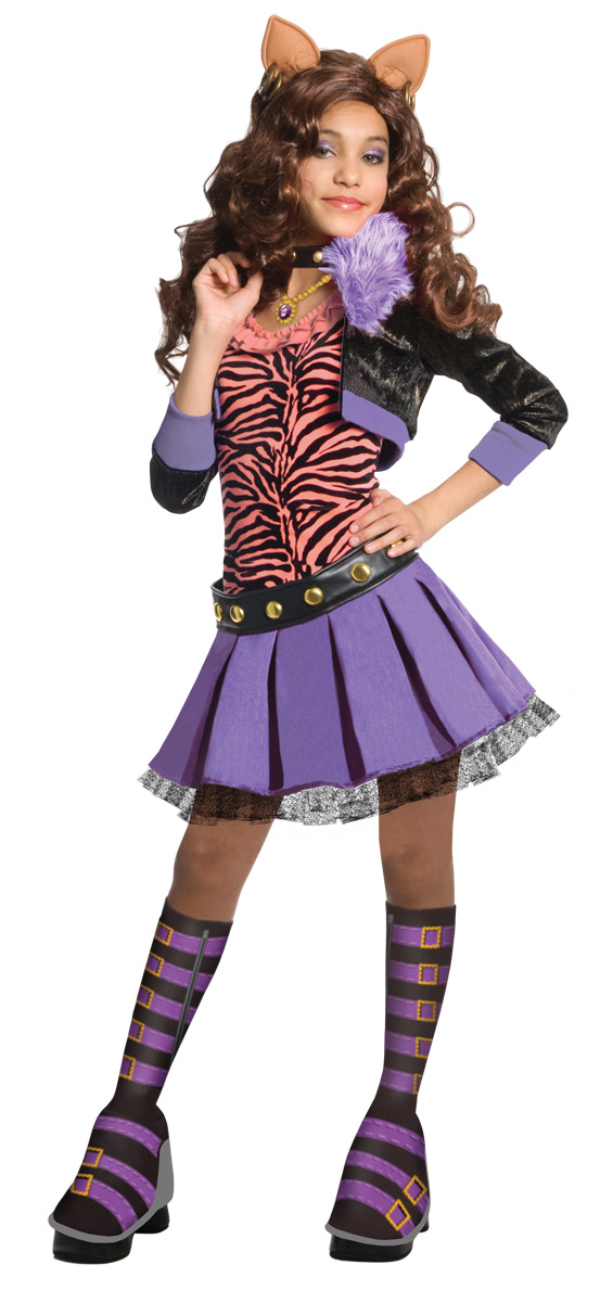 Monster High Clawdeen Wolf Deluxe Child Costume Sizes: S, M, L - Click Image to Close