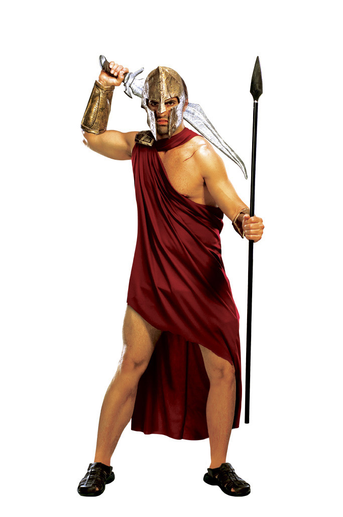 300 Movie Spartan Adult Halloween Costume Size STD, XL - Click Image to Close