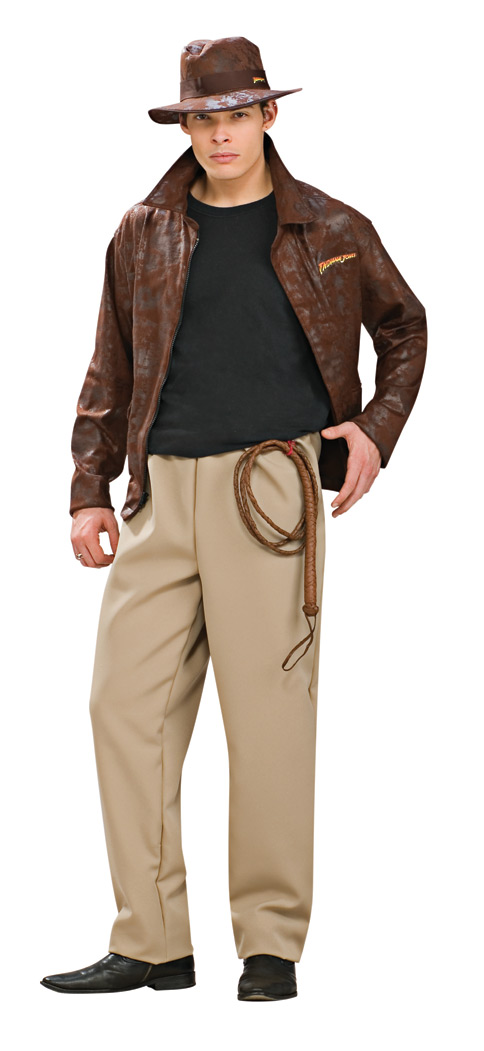 Indiana Jones Adult Deluxe Costume STD, XL - Click Image to Close