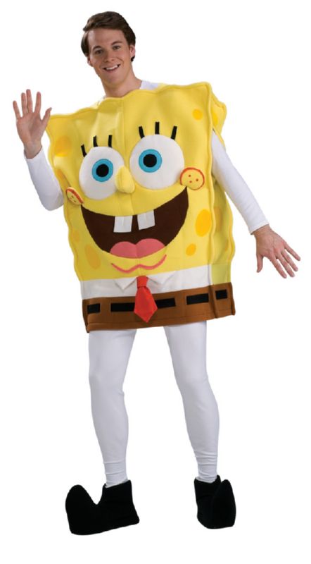 Spongebob Adult Deluxe Costume STD - Click Image to Close