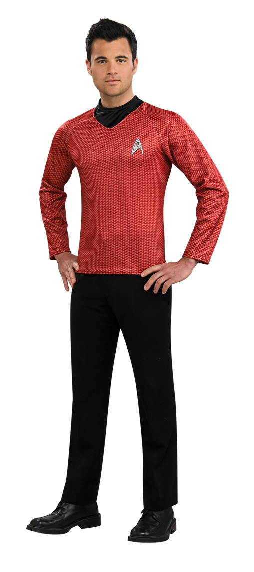 STAR TREK MOVIE ADULT Red Shirt S-M-L-XL - Click Image to Close