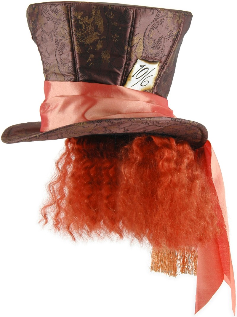 Alice in Wonderland Mad Hatter Top Hat with Hair *In Stock*