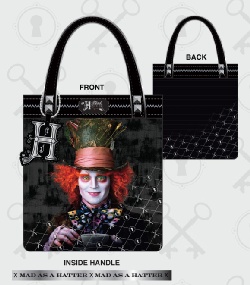 Alice in Wonderland Designer Tote Bag Mad Hatter **In Stock** - Click Image to Close