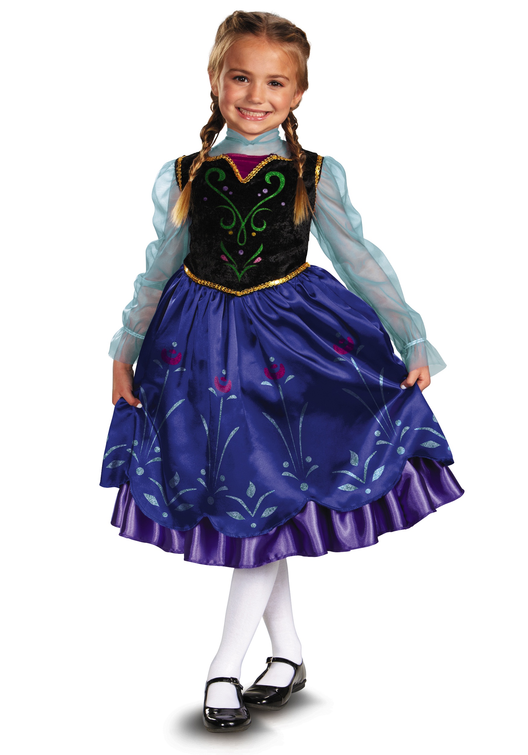 Frozen Anna Deluxe Girls Costume Size 7-8 - Click Image to Close