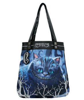 Alice in Wonderland Designer Tote Bag Cheshire Cat In Stock