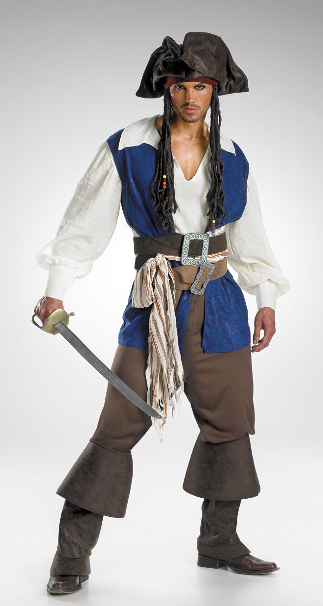 Disney Jack Sparrow Deluxe Costume Adult Size - Click Image to Close