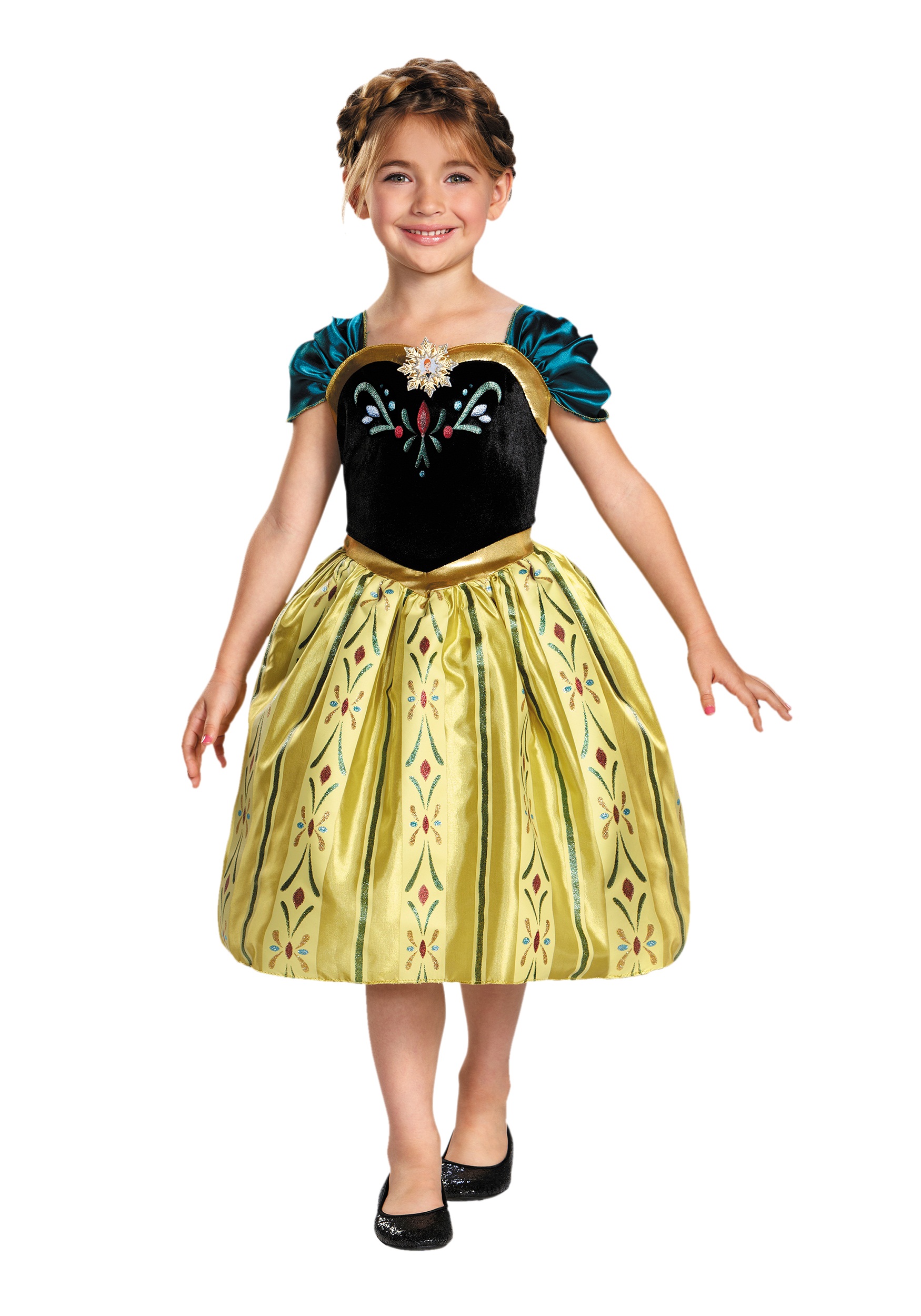 Frozen Anna Classic Coronation Gown Girls Costume Size 4-6X - Click Image to Close